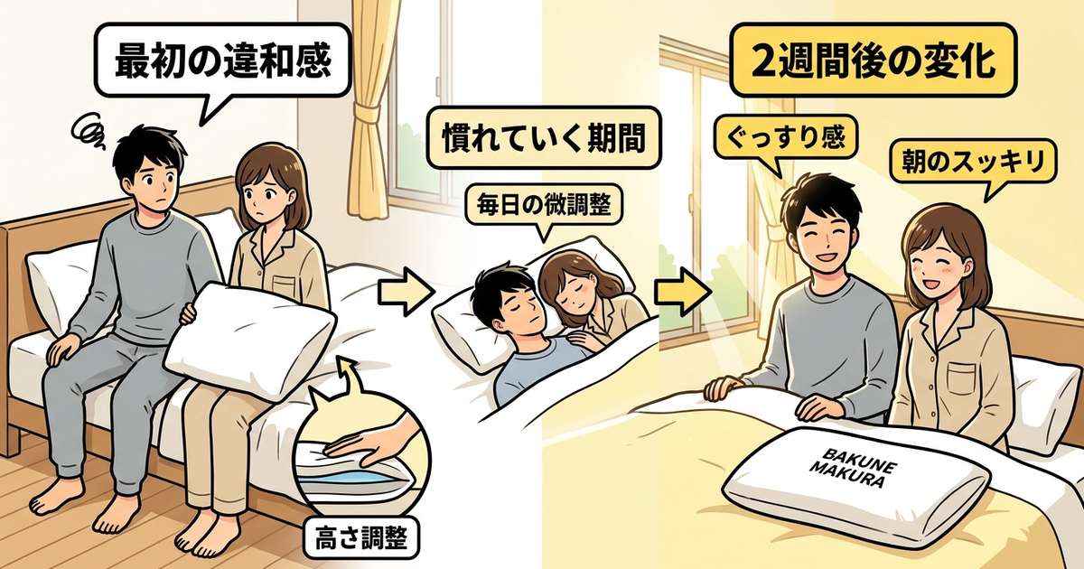 BAKUNE MAKURAの口コミで語られにくい、使い始めて2週間後の変化