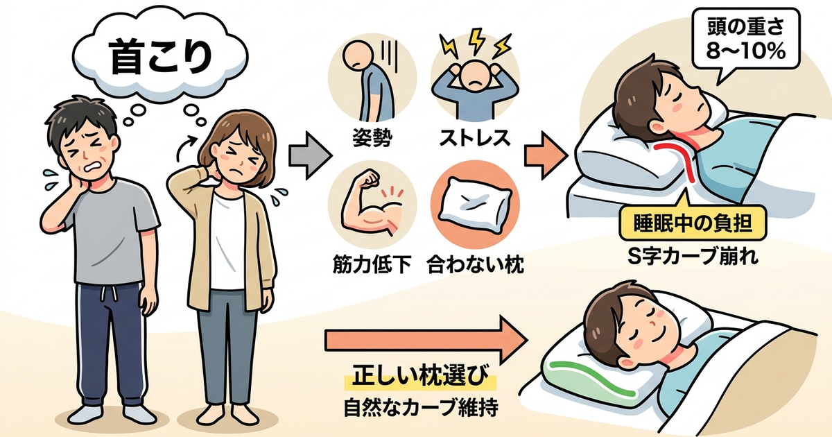 首こりと枕の関係を正しく理解しておく