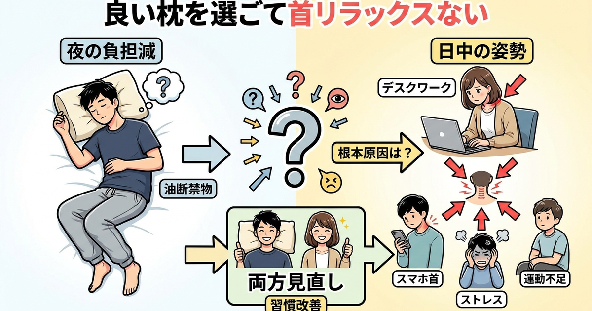 首こりに効く枕を選んだ後も油断してはいけない理由