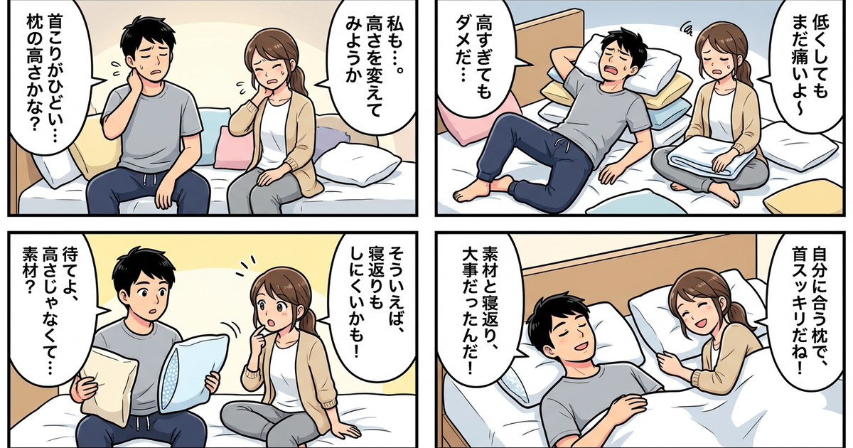 まとめ:首こりの悩みを枕で解決したいなら、高さより先に素材と寝返りを見る