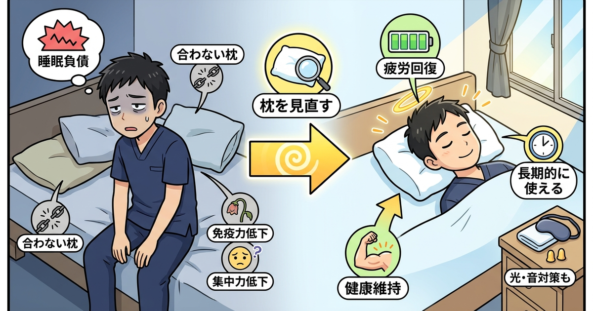夜勤での睡眠に合う枕を今すぐ見直すべき理由