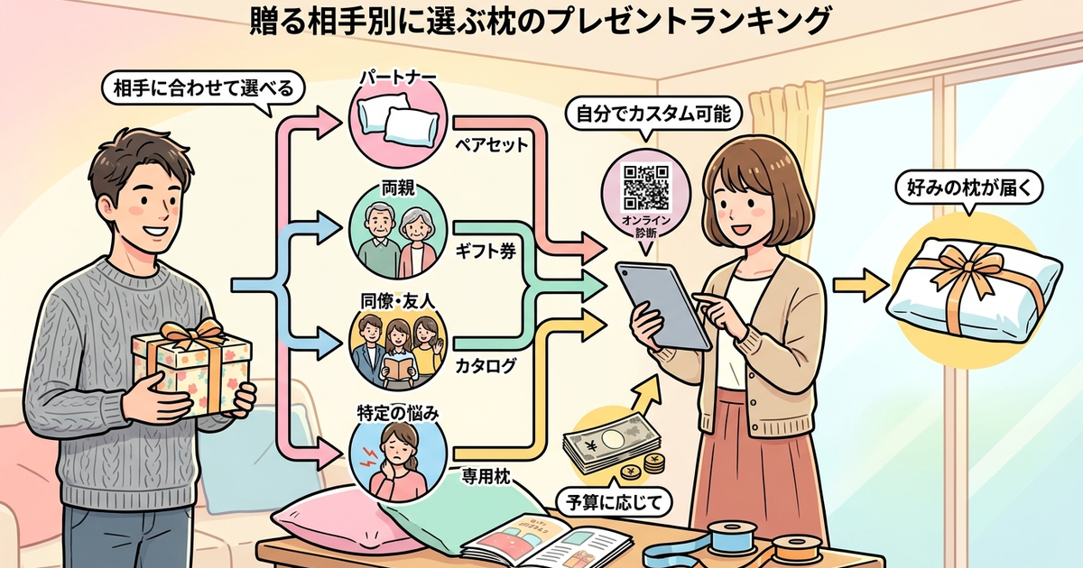 贈る相手別に選ぶ枕のプレゼントランキング。ベスト7を発表