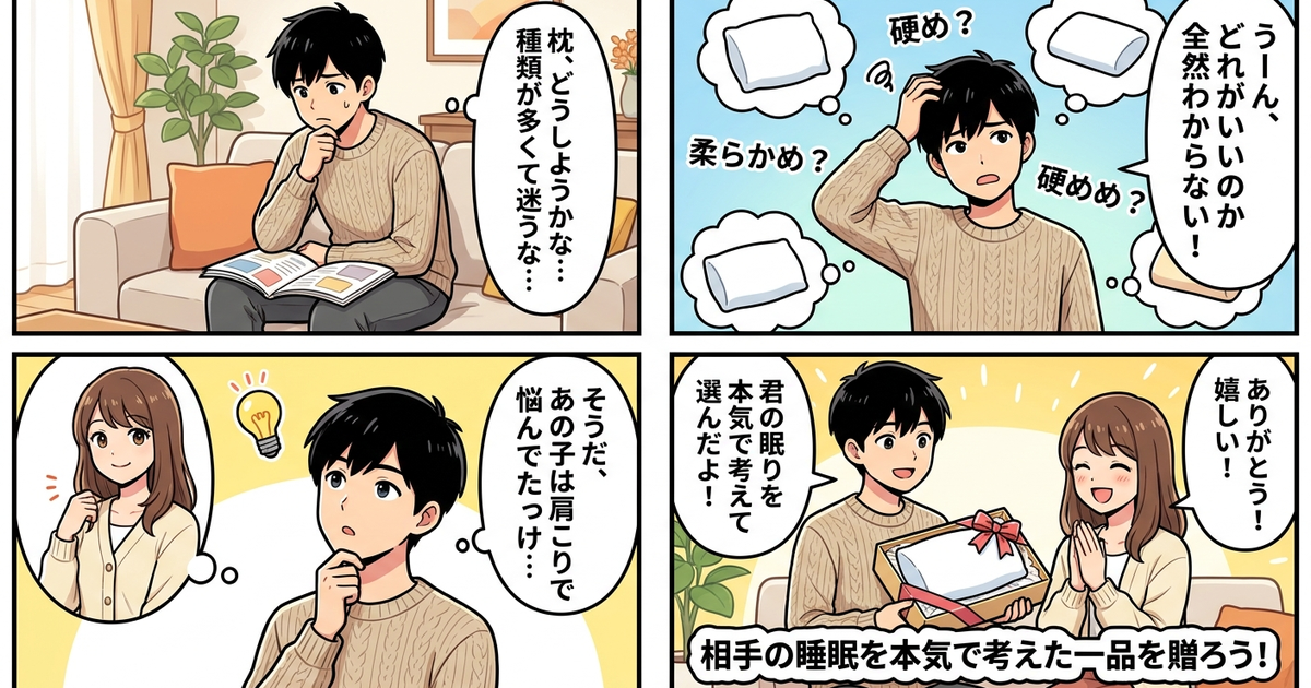 枕をプレゼントするなら相手の睡眠を本気で考えた一品を選ぼう
