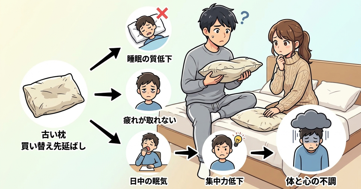 枕の買い替え時期を先延ばしすると失うもの