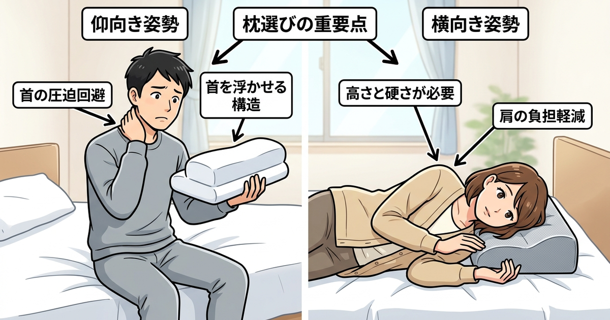THE MAKURAとブレインスリープ、寝姿勢の違いで選び方が変わる理由