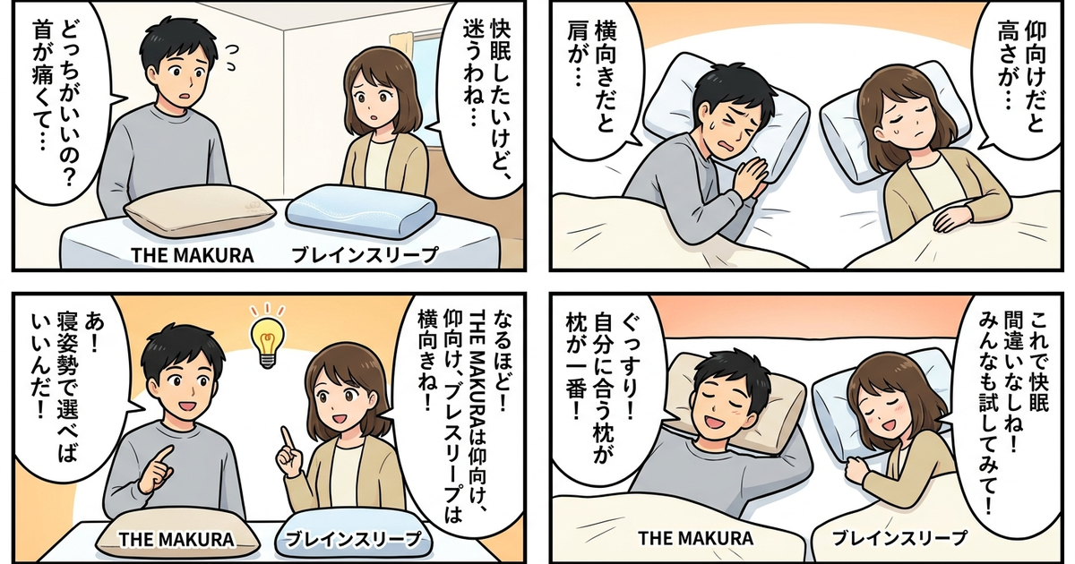 まとめ: THE MAKURAとブレインスリープ、寝姿勢で判断すれば迷わない