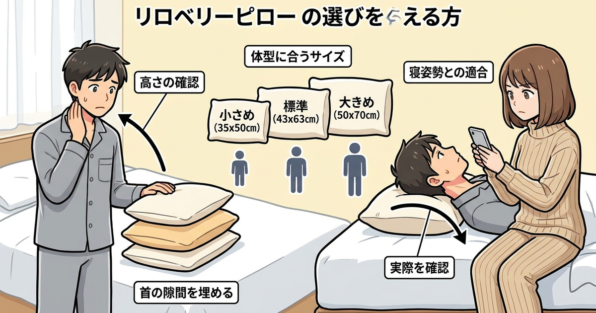 自分に合うリカバリー枕を選ぶために確認しておくこと