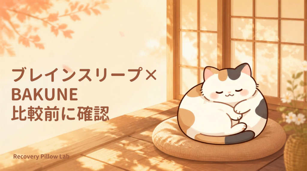 ブレインスリープ×BAKUNE 比較前に確認