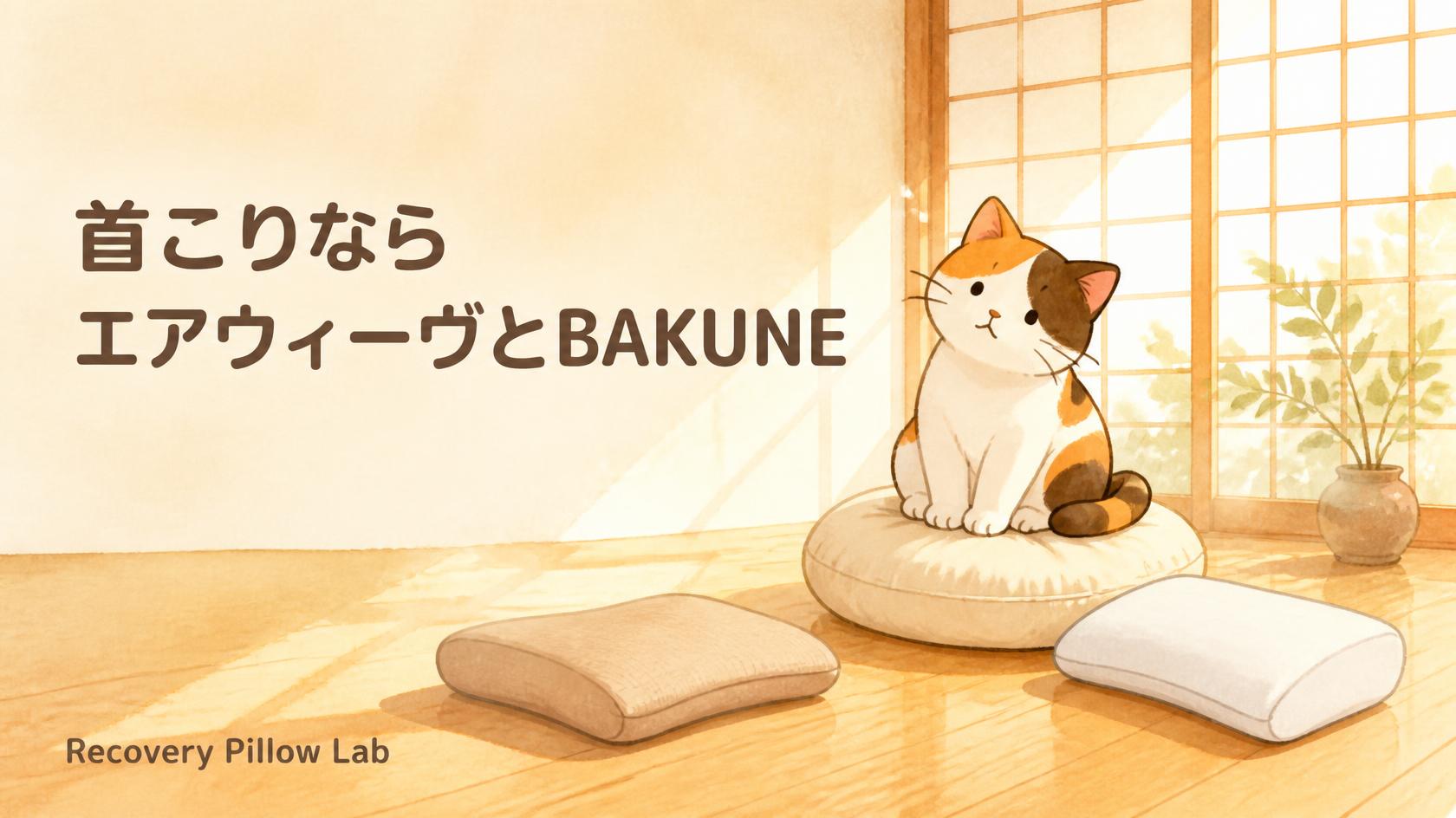 首こりでエアウィーヴとBAKUNE枕で迷う人へ。公式情報で比べた2026年版